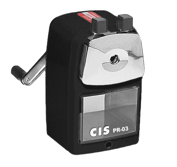 APONTADOR DE MESA MANUAL NAS DIIMENSÕES APROXIMADAS: 109X60X104MM