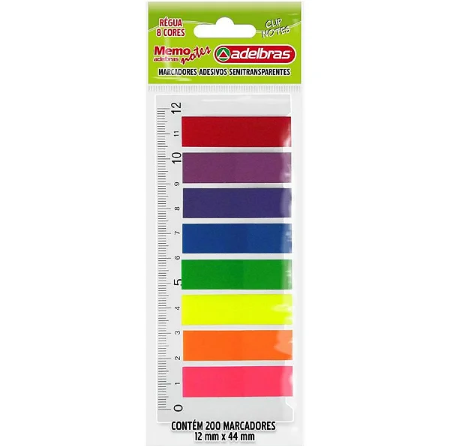 BLOCO DE NOTAS CORES VARIADAS ADESIVOS REPOSICIONÁVEIS; MEDIDAS: 38MM X 50MM X 50MM