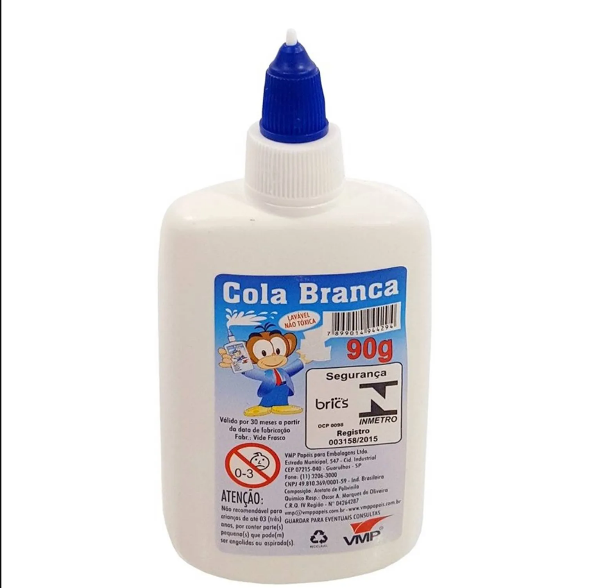 COLA PLÁSTICA BRANCA LÍQUIDA 90G.