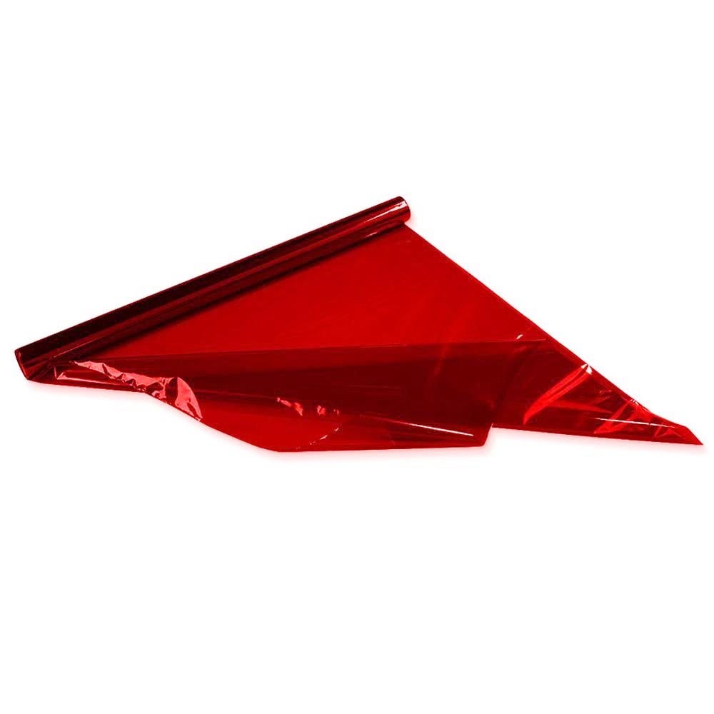 PAPEL CELOFONE VERMELHO METALIZADO