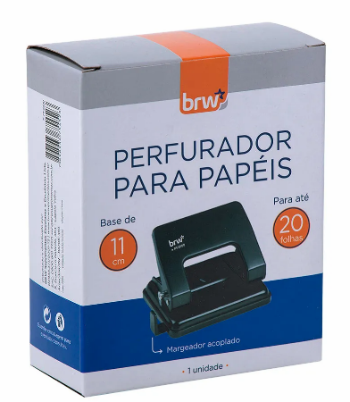 PERFURADOR PAPEL METÁLICO COM 2 FUROS UNIVERSAIS PEQUENO DE MESA