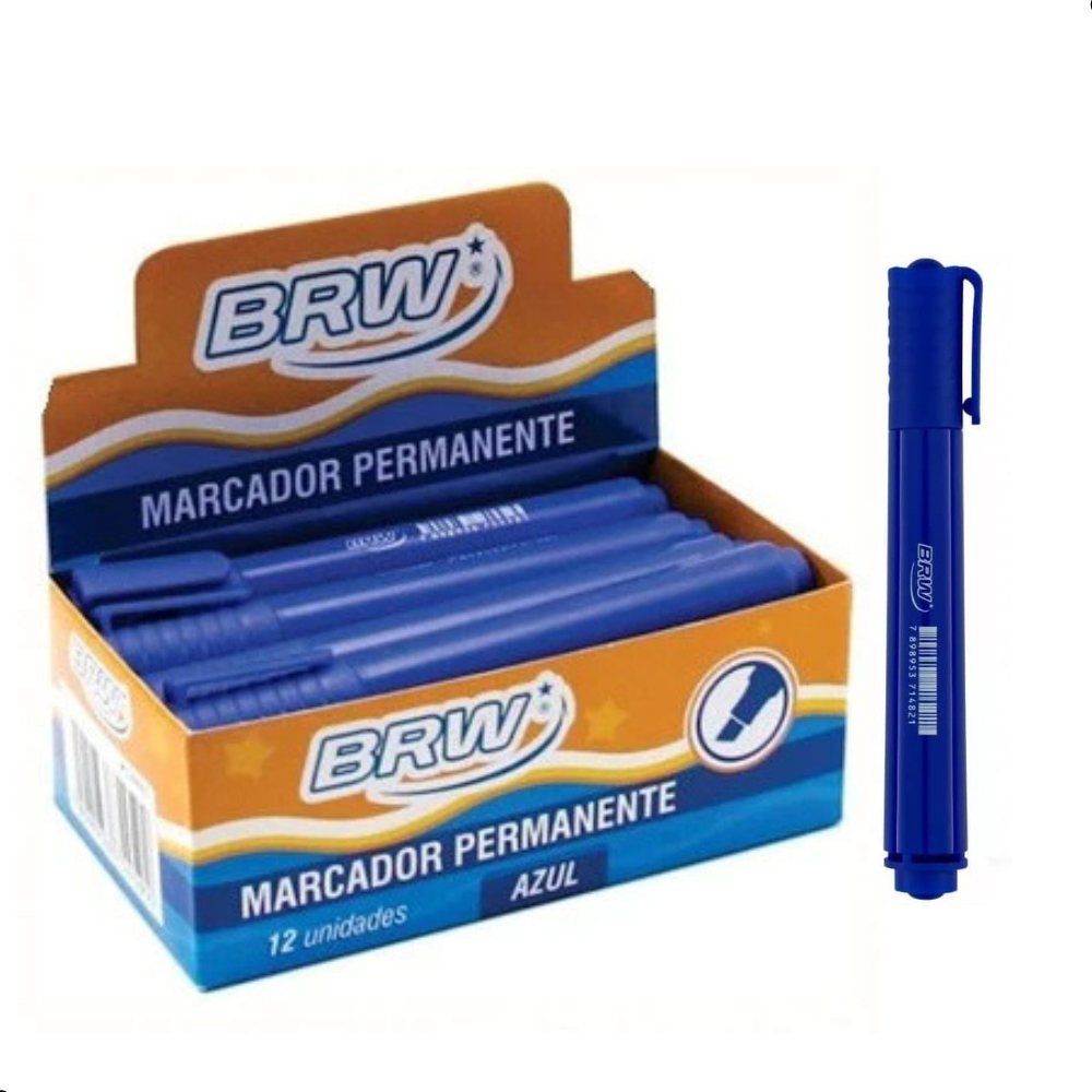 PINCEL ATÔMICO NA COR AZUL, PERMANENTE 1100-P, ESCRITA GROSSA