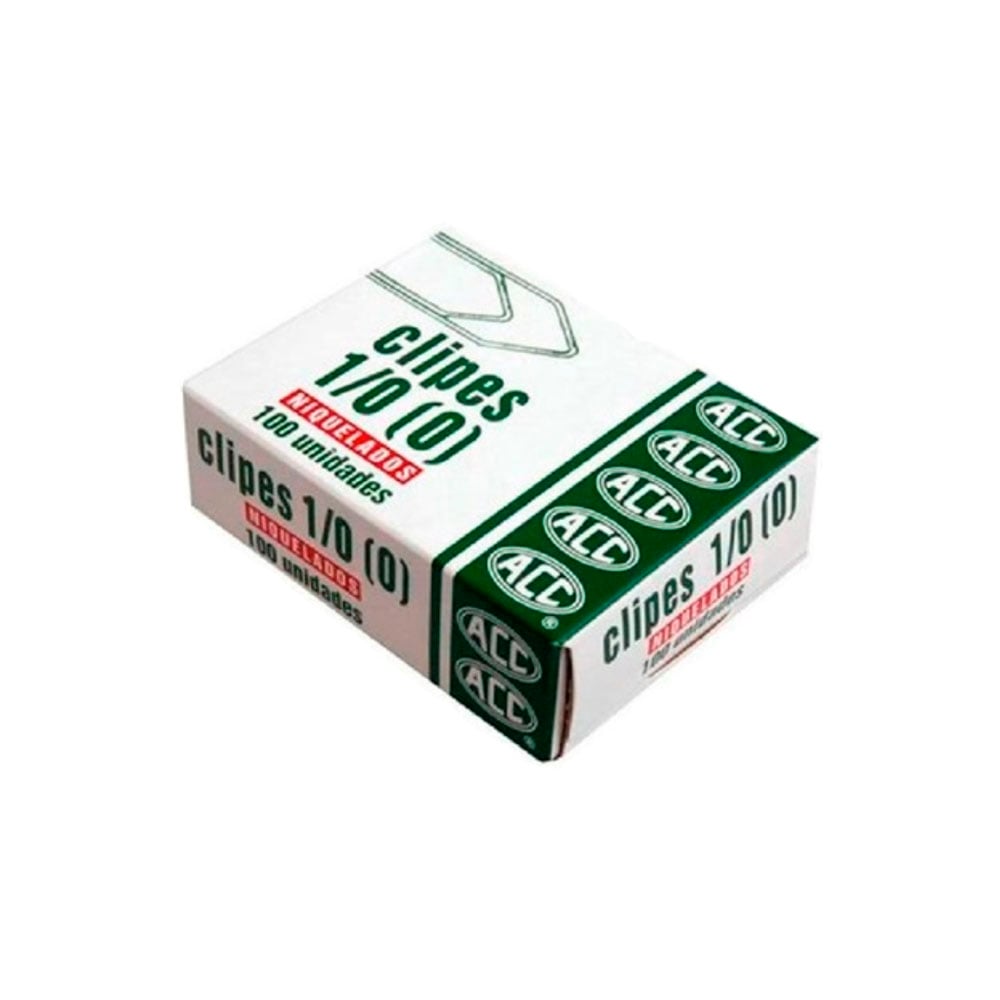 CLIPES NIQUELADO N° 1/0, CX. C/ 100 UND