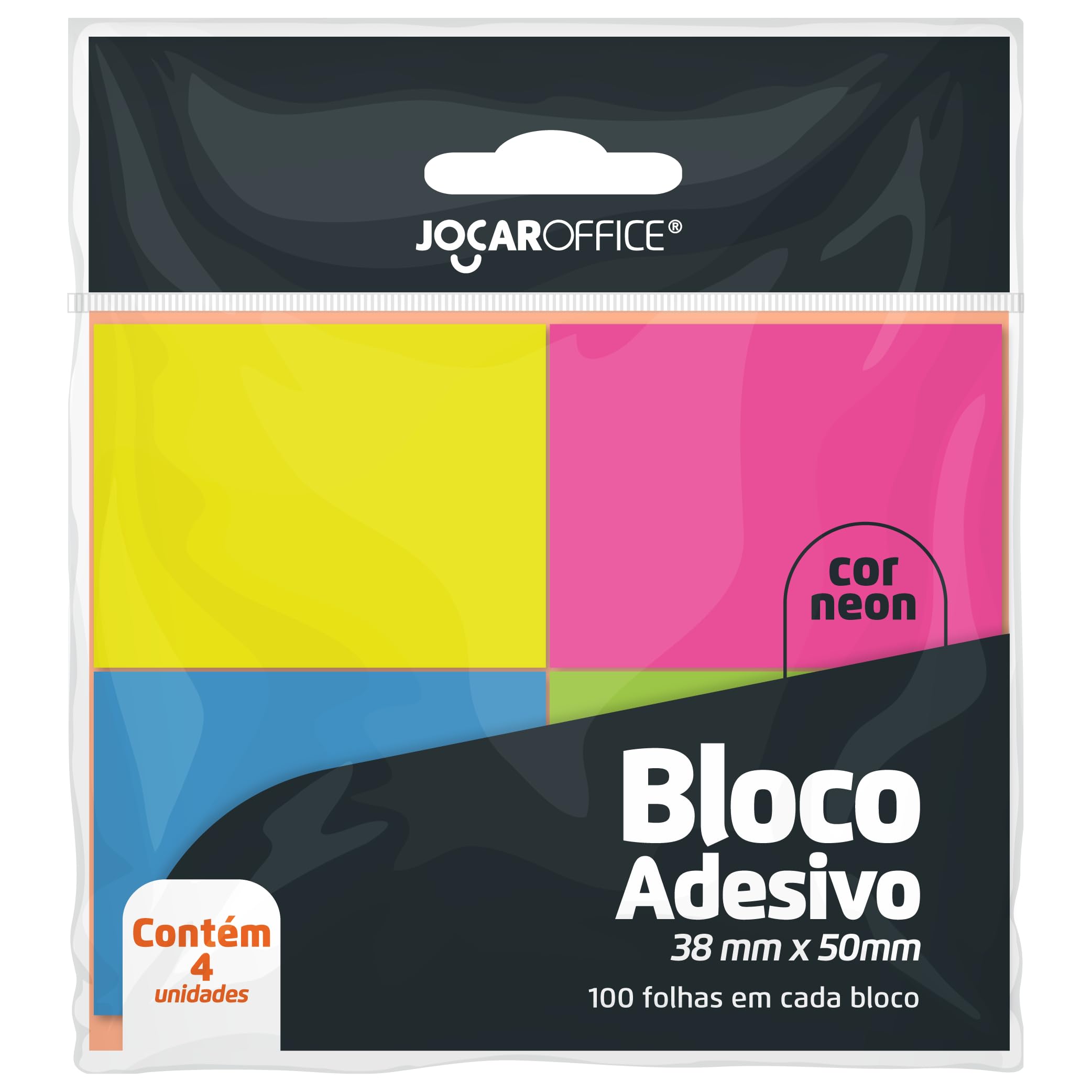 BLOCO DE NOTAS CORES VARIADAS ADESIVOS REPOSICIONÁVEIS; MEDIDAS: 38MM X 50MM X 50MM