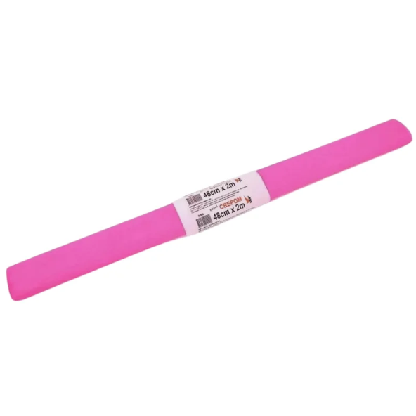 PAPEL CREPOM ROSA DIMENSÃO 40 X 2 MTS