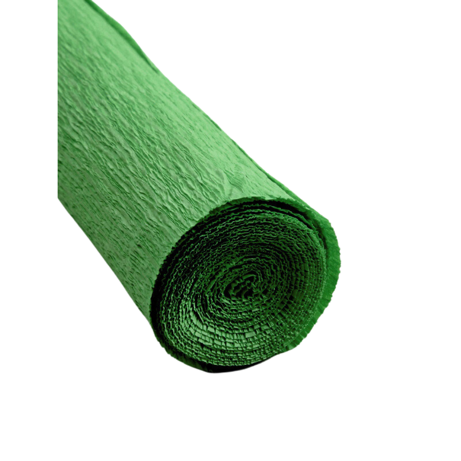 PAPEL CREPOM VERDE DIMENSÃO 40 X 2 MTS